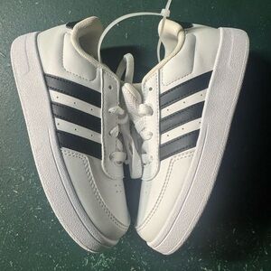 Kids Adidas Black and White Breaknet 2.0 Tennis Sneakers - 12K